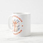 Vrolijk Kerstfeest Moderne Typografie Koffie Mok (Voorkant links)