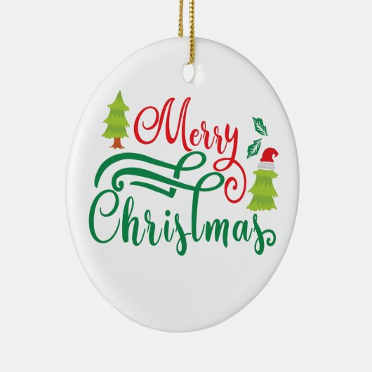 Vrolijk kerstfeest | Moderne typografie | ORNAMENT (Rechts)