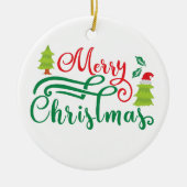 Vrolijk kerstfeest | Moderne typografie | ORNAMENT (Voorkant)