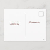 Vrolijk kerstfeest | Moderne vier fotocollage Feestdagenkaart (Achterkant)