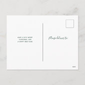 Vrolijk kerstfeest | Moderne vier fotocollage Feestdagenkaart (Achterkant)