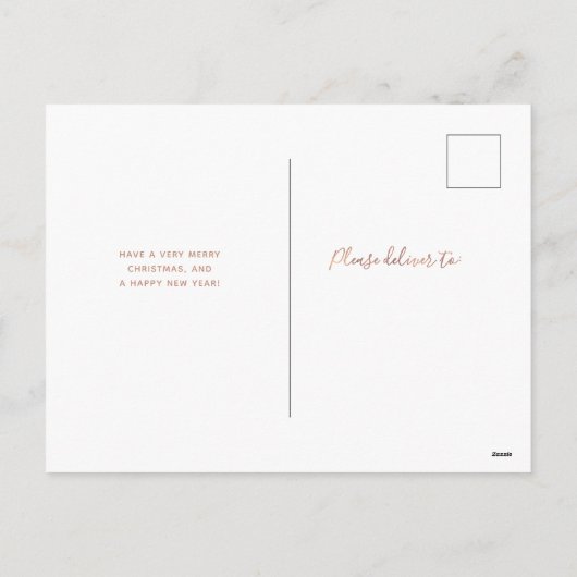 Vrolijk kerstfeest | Moderne vier fotocollage Feestdagenkaart (Achterkant)