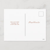 Vrolijk kerstfeest | Moderne vier fotocollage Feestdagenkaart (Achterkant)