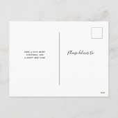 Vrolijk kerstfeest | Moderne vier fotocollage Feestdagenkaart (Achterkant)