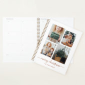 Vrolijk kerstfeest | Moderne vier fotocollage Planner (Display)