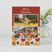 Vrolijk kerstfeest Moderne Waterverf Abstract 3 Fo (Staand voorkant)