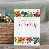 Vrolijk kerstfeest Moderne Waterverf feestdag Kaart