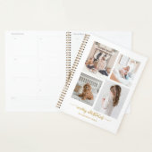 vrolijk kerstfeest | Moderne, Witte Vier Fotocolla Planner (Display)