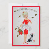 Vrolijk Kerstfeest Moeder Vakantie Kaart (Voorkant)