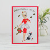 Vrolijk Kerstfeest Moeder Vakantie Kaart (Staand voorkant)