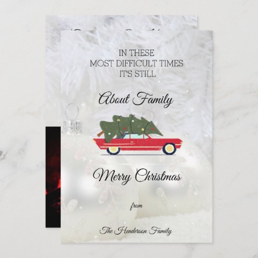 Vrolijk kerstfeest - moeilijkste momentele feestel feestdagenkaart (Voorkant / Achterkant)