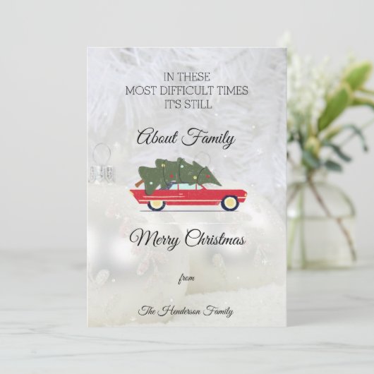 Vrolijk kerstfeest - moeilijkste momentele feestel feestdagenkaart (Staand voorkant)