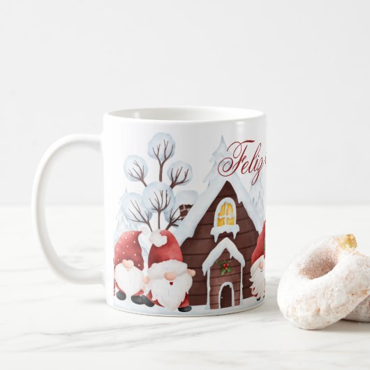 Vrolijk kerstfeest Mok (Met donut)