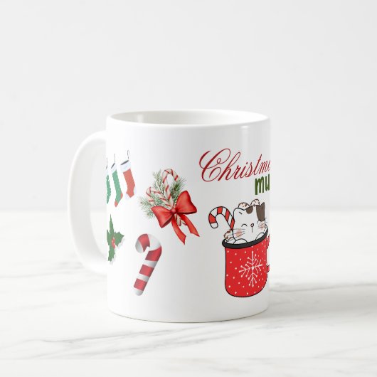 Vrolijk kerstfeest Mok (Voorkant links)