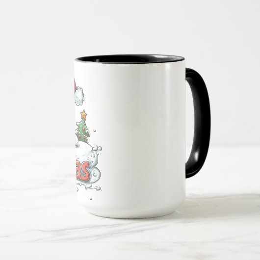 Vrolijk kerstfeest mok (Voorkant rechts)