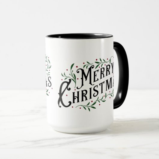 Vrolijk kerstfeest mok (Voorkant rechts)