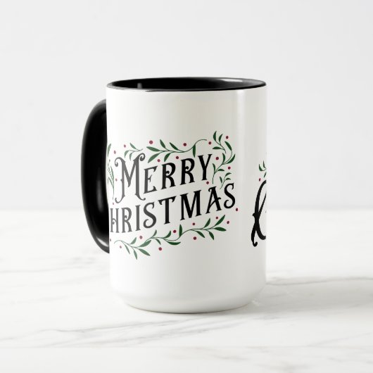 Vrolijk kerstfeest mok (Voorkant links)