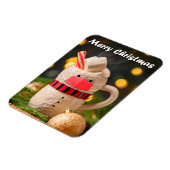 Vrolijk kerstfeest Mok in Covid Face Mask Magneet (Linkerzijde)