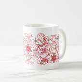 Vrolijk kerstfeest Mok rood (Voorkant rechts)