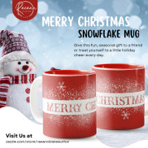 Vrolijk kerstfeest Mok Snowflake