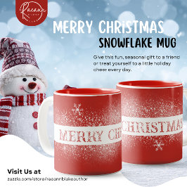 Vrolijk kerstfeest Mok Snowflake