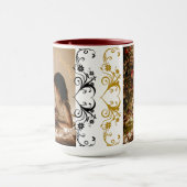 Vrolijk kerstfeest mokken 2025 kastanjebruin kleur (Midden)