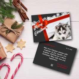 Vrolijk kerstfeest mooi foto Wenskaart Feestdagenkaart