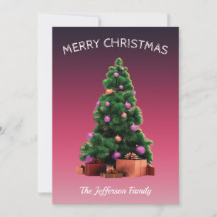 Vrolijk kerstfeest, mooi nieuwjaar, eenvoudig Fees Kaart