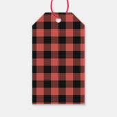 Vrolijk kerstfeest, mooi nieuwjaar rood cadeaulabel (Achterkant)