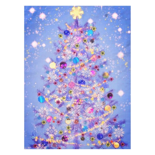 Vrolijk Kerstfeest Mooie Kerstboom Tafelkleed (Voorkant)