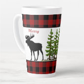 Vrolijk kerstfeest Moose Latte Mok (Linkerhoek)