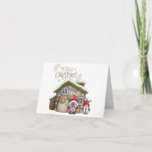 Vrolijk kerstfeest Mr en Mrs Gnome Kaart (Voorkant)