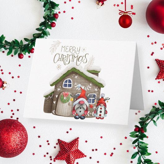 Vrolijk kerstfeest Mr en Mrs Gnome Kaart