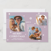 Vrolijk kerstfeest Mr & Mrs. 3 Foto Collage Modern (Voorkant)