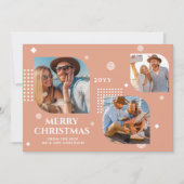 Vrolijk kerstfeest Mr & Mrs. 3 Foto Collage Modern (Voorkant)