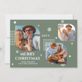 Vrolijk kerstfeest Mr & Mrs. 3 Foto Collage Modern (Voorkant)