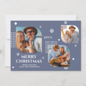 Vrolijk kerstfeest Mr & Mrs. 3 Foto Collage Modern (Voorkant)