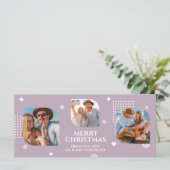 Vrolijk kerstfeest Mr & Mrs. 3 Foto Collage Modern (Staand voorkant)