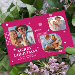 Vrolijk kerstfeest Mr & Mrs. 3 Foto Collage Modern<br><div class="desc">Vrolijk kerstfeest Mr. & Mrs. 3 Foto Collage Trendy Moderne Kerstmis Kaarten bevatten een foto-collage van drie van uw favoriete foto's met uw tekst "Vrolijk kerstfeest van de nieuwe Mr & Mrs." in elegant wit script. Personaliseer door de tekst in de verstrekte tekstvakjes uit te geven. Ideaal voor Kerstmis om...</div>