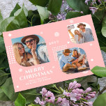 Vrolijk kerstfeest Mr & Mrs. 3 Foto Collage Modern<br><div class="desc">Vrolijk kerstfeest Mr. & Mrs. 3 Foto Collage Trendy Moderne Kerstmis Kaarten bevatten een foto-collage van drie van uw favoriete foto's met uw tekst "Vrolijk kerstfeest van de nieuwe Mr & Mrs." in elegant wit script. Personaliseer door de tekst in de verstrekte tekstvakjes uit te geven. Ideaal voor Kerstmis om...</div>