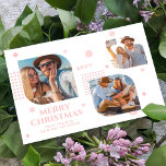 Vrolijk kerstfeest Mr & Mrs. 3 Foto Collage Modern<br><div class="desc">Vrolijk kerstfeest Mr. & Mrs. 3 Foto Collage Trendy Moderne Kerstmis Kaarten bevatten een foto-collage van drie van uw favoriete foto's met uw tekst "Vrolijk kerstfeest van de nieuwe Mr & Mrs." in elegant roze script. Personaliseer door de tekst in de verstrekte tekstvakjes uit te geven. Ideaal voor Kerstmis om...</div>