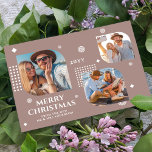 Vrolijk kerstfeest Mr & Mrs. 3 Foto Collage Modern<br><div class="desc">Vrolijk kerstfeest Mr. & Mrs. 3 Foto Collage Trendy Moderne Kerstmis Kaarten bevatten een foto-collage van drie van uw favoriete foto's met uw tekst "Vrolijk kerstfeest van de nieuwe Mr & Mrs." in elegant wit script. Personaliseer door de tekst in de verstrekte tekstvakjes uit te geven. Ideaal voor Kerstmis om...</div>