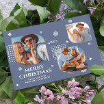 Vrolijk kerstfeest Mr & Mrs. 3 Foto Collage Modern<br><div class="desc">Vrolijk kerstfeest Mr. & Mrs. 3 Foto Collage Trendy Moderne Kerstmis Kaarten bevatten een foto-collage van drie van uw favoriete foto's met uw tekst "Vrolijk kerstfeest van de nieuwe Mr & Mrs." in elegant wit script. Personaliseer door de tekst in de verstrekte tekstvakjes uit te geven. Ideaal voor Kerstmis om...</div>