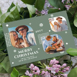 Vrolijk kerstfeest Mr & Mrs. 3 Foto Collage Modern<br><div class="desc">Vrolijk kerstfeest Mr. & Mrs. 3 Foto Collage Trendy Moderne Kerstmis Kaarten bevatten een foto-collage van drie van uw favoriete foto's met uw tekst "Vrolijk kerstfeest van de nieuwe Mr & Mrs." in elegant wit script. Personaliseer door de tekst in de verstrekte tekstvakjes uit te geven. Ideaal voor Kerstmis om...</div>