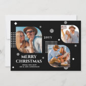 Vrolijk kerstfeest Mr & Mrs. 3 Foto Collage Modern (Voorkant)