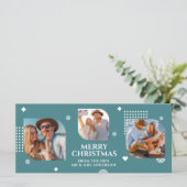 Vrolijk kerstfeest Mr & Mrs. 3 Foto Collage Modern (Staand voorkant)