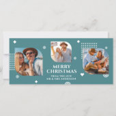 Vrolijk kerstfeest Mr & Mrs. 3 Foto Collage Modern (Voorkant)