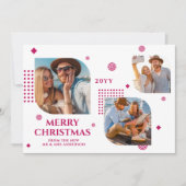 Vrolijk kerstfeest Mr & Mrs. 3 Foto Collage Modern (Voorkant)