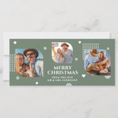 Vrolijk kerstfeest Mr & Mrs. 3 Foto Collage Modern (Voorkant)