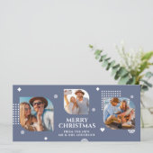 Vrolijk kerstfeest Mr & Mrs. 3 Foto Collage Modern (Staand voorkant)